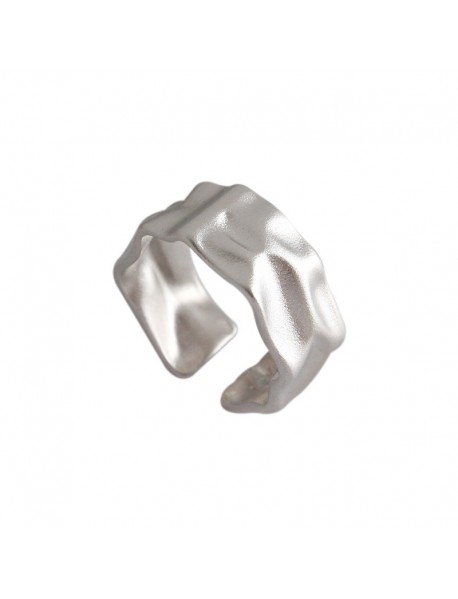2019 Hot Irregular Surface 925 Sterling Silver Adjustable Ring