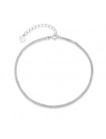 Simple Chain 925 Sterling Silver Anklet Casual