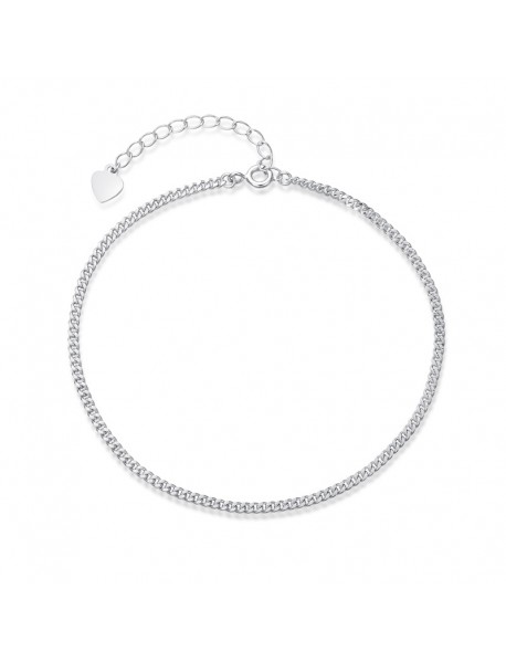 Simple Chain 925 Sterling Silver Anklet Casual