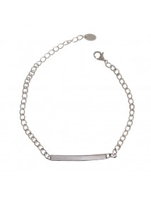 Simple Geometric Horizontal Line Solid 925 Sterling Silver Adjustable Chain Bracelet