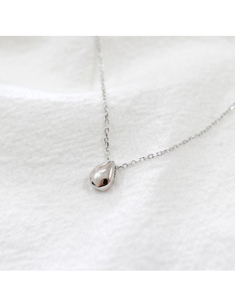 Simple Mini Waterdrop 925 Sterling Silver Necklace