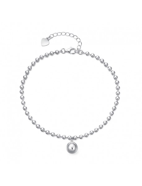 Silver Bead Ball 925 Sterling Silver Foot Anklet