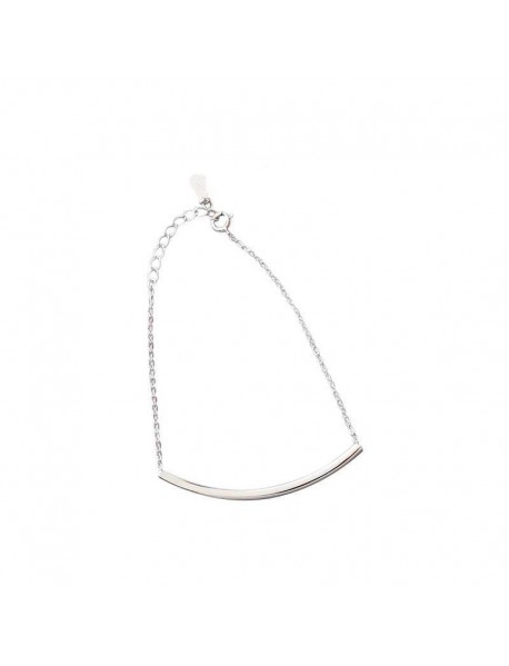 Fashion Curve Bend Cable 925 Sterling Silver Foot Anklet