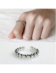 Star Adjustable 925 Sterling Silver Ring