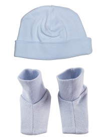 Baby Cap & Bootie Set - Blue