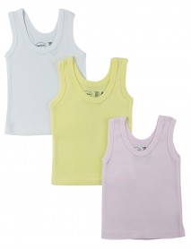 Bambini Girls Pastel Tank Top 3 Pack