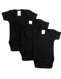Bambini Black Onezie (Pack of 3)