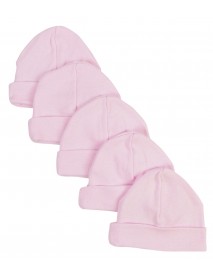 Bambini Pink Baby Cap (Pack of 5)