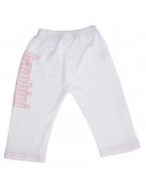 Bambini Girls White Pants with Print
