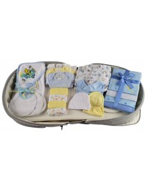Boys 20 pc Baby Clothing Starter Set with Diaper Bag