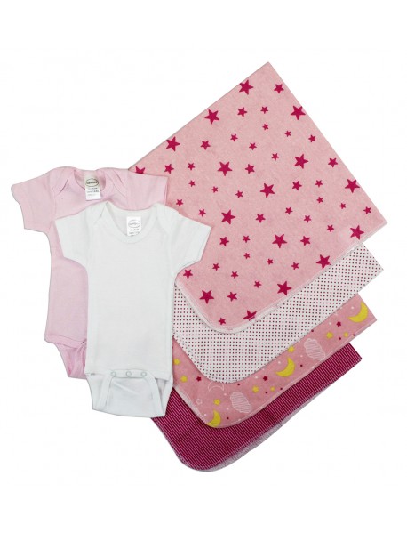 Baby Girl 6 Pc Layette Sets