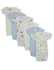 Preemie Boys Short Sleeve Printed 6 Pack