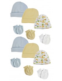 Baby Boy Infant Caps and Mittens (Pack of 12)