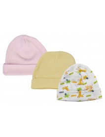 Baby Girl Infant Caps (Pack of 3)