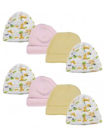 Baby Girl Infant Caps (Pack of 8)