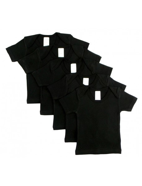 Black Short Sleeve Lap Shirt (Pack of 5)