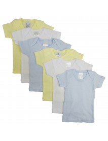 Boys Pastel Variety Short Sleeve Lap T-shirts 6 Pack