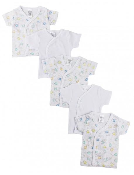 Infant Side Snap Short Sleeve Shirt - 5 Pack