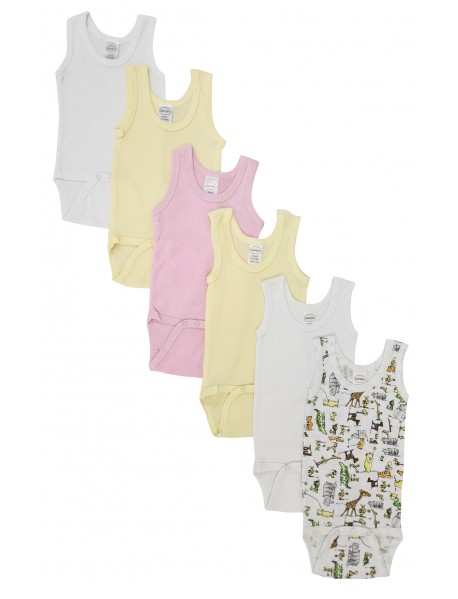 Baby Girl 6 Pc Onezies and Tank Tops