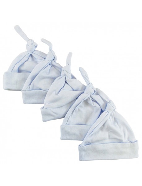 Blue Knotted Baby Cap (Pack of 5)