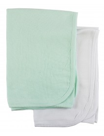 White and Mint Thermal Blankets