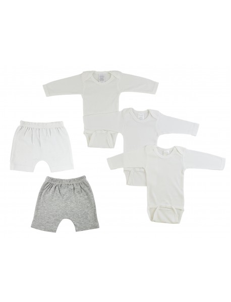 Infant Long Sleeve Onezies and Shorts