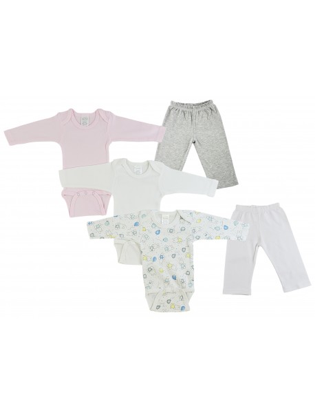 Infant Girls Long Sleeve Onezies and Track Sweatpants