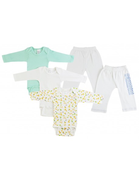 Infant Boys Long Sleeve Onezies and Track Sweatpants
