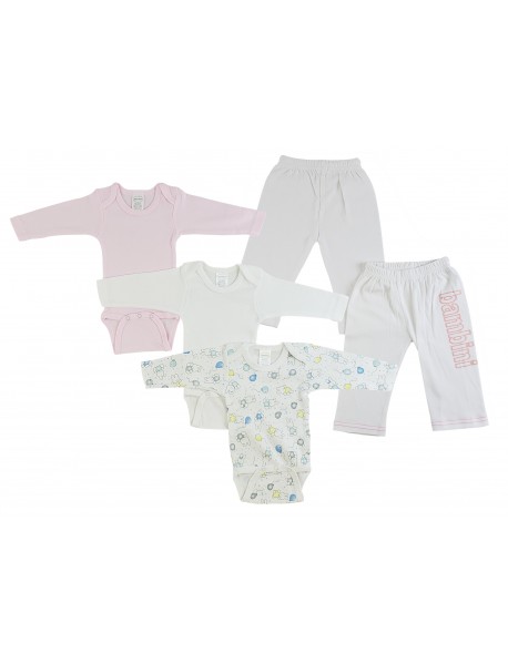 Infant Girls Long Sleeve Onezies and Track Sweatpants