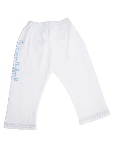 Boys White Pants with Print
