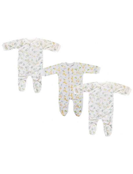 Unisex Closed-toe Sleep & Play with Caps (Pack of 4 )