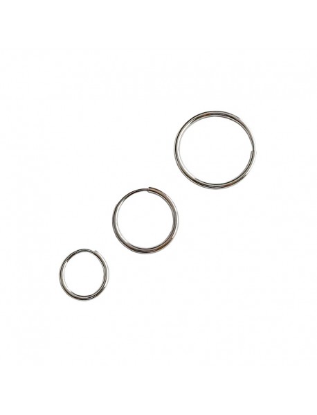 Minimalist Round Circles Simple 925 Sterling Silver Huggie Hoop Earrings
