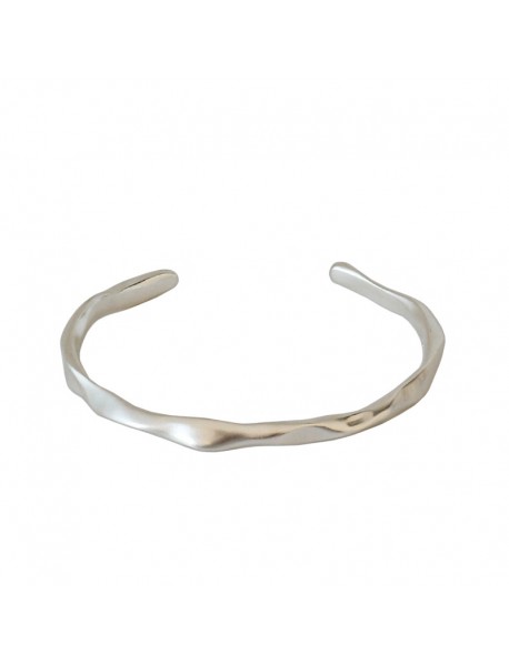 Simple Minimalist Irregular 925 Sterling Silver Adjustable Ring