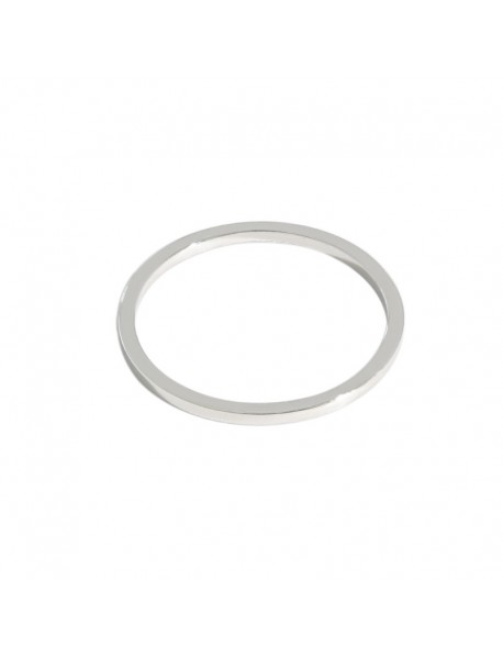 Simple Lines Circle 925 Sterling Silver Tail Ring