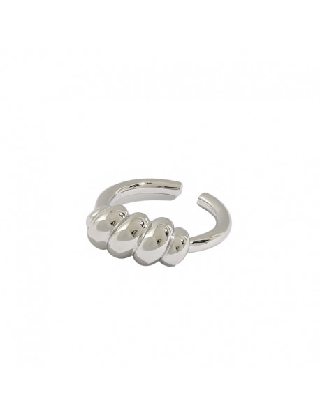 New Thread Twisted 925 Sterling Silver Adjustable Ring