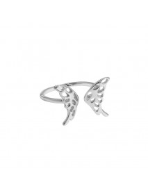 Beautiful Hollow Butterfly 925 Sterling Silver Adjustable Ring