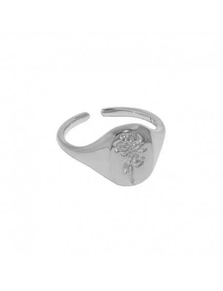 Beautiful Rose Flower 925 Sterling Silver Ring