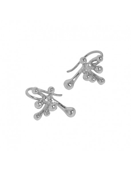 Elegant Irregular Fireworks Flower 925 Sterling Silver Stud Earrings