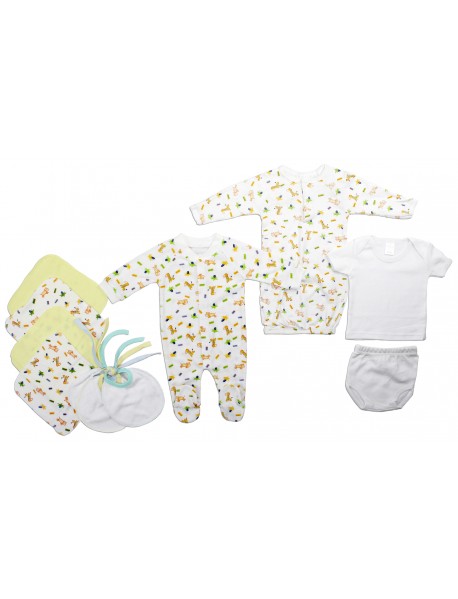 Unisex Newborn Baby 11 Pc Layette Baby Shower Gift Set