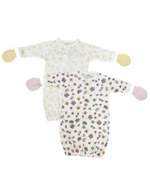 Newborn Baby Girl 4 Piece Gown Set