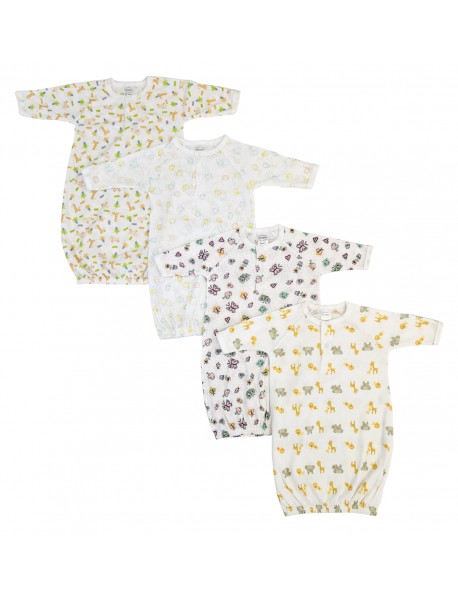 Newborn Baby Girls 4 Piece Gown Set