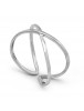 X Cross Adjustable 925 Sterling Silver Ring