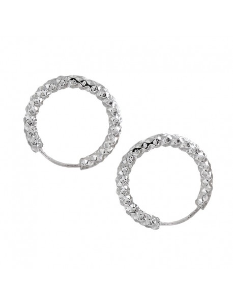Modern  Circle 925 Sterling Silver Hoop Earrings