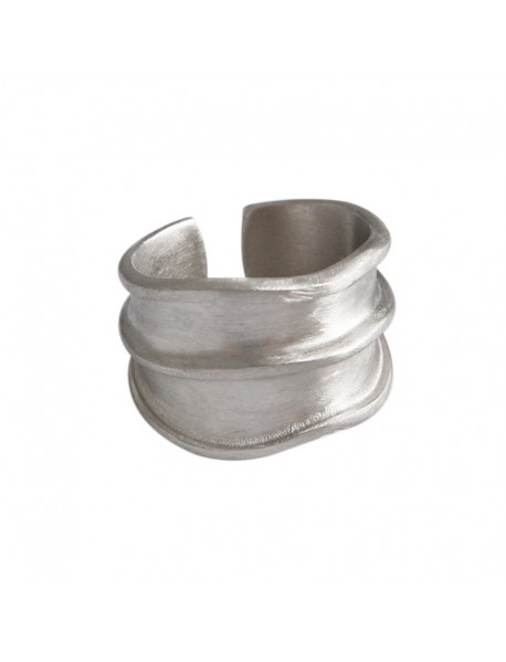 Minimalism Wide 925 Sterling Silver Adjustable Ring