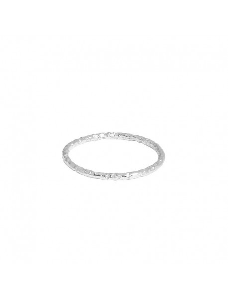 Irregular Surface 925 Sterling Silver Minimalism Adjustable Ring