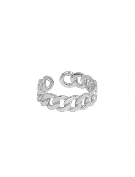 Party Hollow Chain 925 Sterling Silver Adjustable Ring