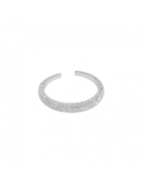 Simple Shining Glittering River 925 Sterling Silver Adjustable Ring